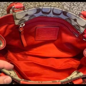 Couch purse , size sm , orange & tan.